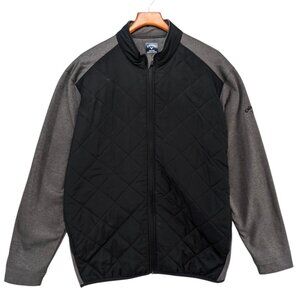 Callaway Weather Series Jacket Mens Black Grey Quilted Full Zip Pockets Size XXL